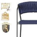 Ver imagem 4 de 2 Cadeiras Atenas Tricô Náutico e Alumínio com Proteção Uv para Varanda, Cozinha, Área, Jardim - Pin