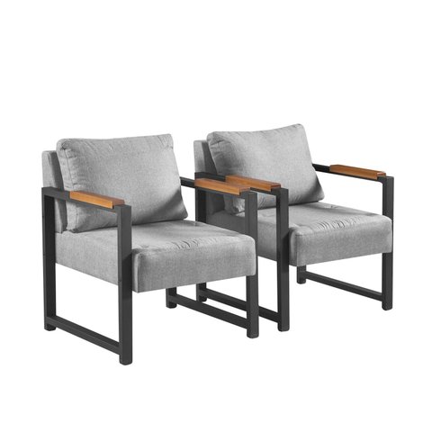 Conjunto 02 Poltronas Estilo Industrial Ipanema Acquablock