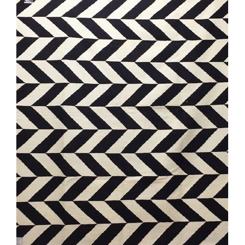 Tapete Kilim Geometric 250x300 Gk-345 Black Ivory