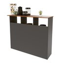 Ver imagem 5 de Bancada Balcão Ilha Gourmet para Cozinha 114cm 3 Portas com Nichos Hera Fidelitá Chumbo