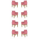 Ver imagem 1 de Kit 08 Poltronas Decorativa Reforçada - Balaqui Decor Cor:rosa