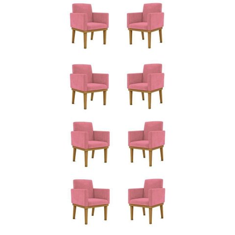 Kit 08 Poltronas Decorativa Reforçada - Balaqui Decor Cor:rosa