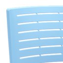 Ver imagem 6 de Kit 06 Cadeiras Empilhável Fixa Escritório Multiuso Base Preta Kimi P03 Azul Celeste - Lyam Decor