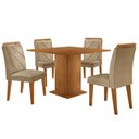 Ver imagem 2 de Mesa de Jantar Loren 90cm Mdf 4 Cad Melissa Moderna Mobilia Turim 07/ Laminado