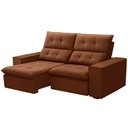 Ver imagem 7 de Sofá Retrátil Reclinável para Sala 3 Lugares 210cm Vincent F04 Veludo Terracota - Lyam Decor