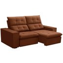 Ver imagem 1 de Sofá Retrátil Reclinável para Sala 3 Lugares 210cm Vincent F04 Veludo Terracota - Lyam Decor