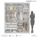 Ver imagem 5 de Conjunto Infantil/Juvenil Guarda-Roupa e Cômoda em MDF Lizz Branco