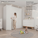 Ver imagem 6 de Conjunto Infantil/Juvenil Guarda-Roupa e Cômoda em MDF Lizz Branco