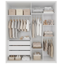 Ver imagem 4 de Conjunto Infantil/Juvenil Guarda-Roupa e Cômoda em MDF Lizz Branco