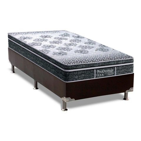 Cama Box Solteiro: Colchão Molas Ensacadas Probel Prodormir Springs + Base Black(88x188)
