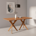 Ver imagem 1 de Mesa para Sala de Jantar 180cm sem Vidro Cacau Marrom/Cinamomo