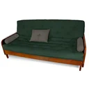 Ver imagem 6 de Sofá Cama Paris Ii Sarja em Madeira Maciça Cor Imbuia - Verde Militar