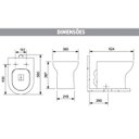 Ver imagem 3 de KIT BACIA CONVENCIONAL BRANCO ROCA Cor:Branco:Branco