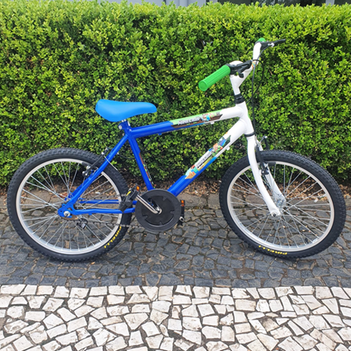 Bicicleta Aro 20 Masculina Minecraft Azul com Branco