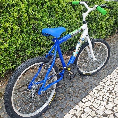 Bicicleta Aro 20 Masculina Minecraft Azul com Branco - 2