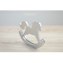 Ver imagem 1 de Aplique Cavalo Decoração Madeira Meninos Quarto Infantil Bancada Nicho D125 Prata Tema Fazenda