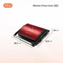 Ver imagem 3 de Sanduicheira Grill e Chapa 3 em 1 Master Press Inox 1000W 127V Vermelha Mondial Pg-01-Rc-Cl
