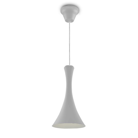 Lustre Pendente 258 Para 1 Lâmpada Soquete E27 Cor Branca