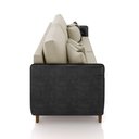 Ver imagem 2 de Sofá 3 Lugares Living 212cm Pé Madeira Valença Pto/veludo K01 - D\'rossi Cor Bege