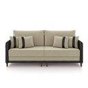 Ver imagem 3 de Sofá 3 Lugares Living 212cm Pé Madeira Valença Pto/veludo K01 - D\'rossi Cor Bege