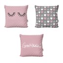 Ver imagem 1 de Almofadas Decorativas Rosa Gratidão Cílios Para Sofá 40x40 - Novadecora