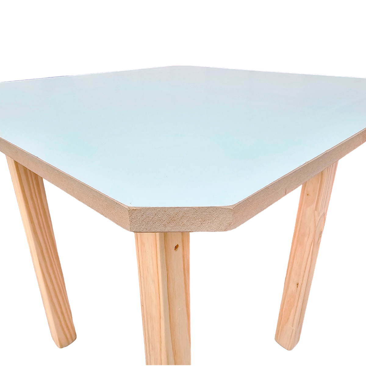 Conjunto de Mesa com 4 Cadeiras Colorida Infantil de Madeira Maciça Resistente - 3