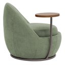 Ver mais imagens de Poltrona Orgânica Kaira com Mesa Lateral Direita Base Fixa Titânio Bouclé Verde Claro - Nexta Casa