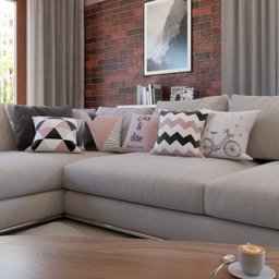 Almofadas Decorativas Rosa e Preto Geométricas Gratidão Para Sofá 40x40 - Novadecora - 2