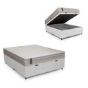 Ver imagem 1 de Cama Box Baú Casal + Colchão Molas Ensacadas - Airtech Nero (138x188x60) - Hellen