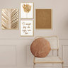 Kit 4 Quadros Decorativos Bege Frases Minimalista - 3