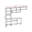 Ver imagem 2 de Kit Armário Cozinha Compacta Completa com Balcão 120cm Sicília Freijo Ripado Off White Poliman