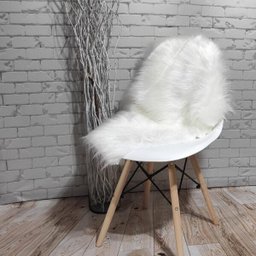 Manta Pelucia Pelo Alto Luxo Branco Decoração Newborn Sofá 80x50cm - Novadecora - 1