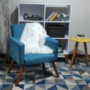 Ver imagem 3 de Manta Pelucia Pelo Alto Luxo Branco Decoração Newborn Sofá 80x50cm - Novadecora