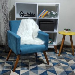 Manta Pelucia Pelo Alto Luxo Branco Decoração Newborn Sofá 80x50cm - Novadecora - 3