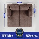 Ver imagem 2 de Sofá Cama Smartbox 1,88m Airpress Xpandtech D33 Tecido Velourê Marrom Cama Inbox