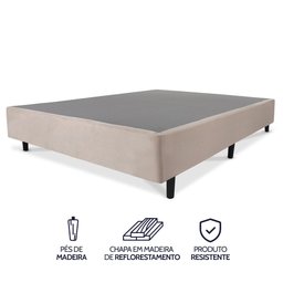 Cama Box Colchão Casal Ortopédico Firme Espuma D33 Antialérgico Certificado 138x188x54cm Bf Colchões - 7