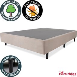 Cama Box Colchão Casal Ortopédico Firme Espuma D33 Antialérgico Certificado 138x188x54cm BF Colchões - 5