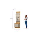 Ver imagem 2 de Módulo Lateral 58cm Estante 1 Porta São Paulo Linea Brasil - Tauari/off White Fosco