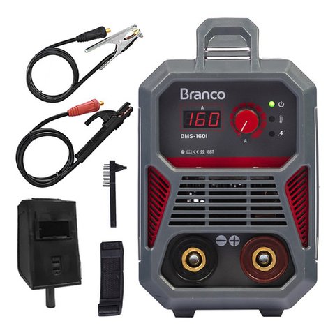 Máquina Inversora de Solda Bms 160i Branco Bivolt Cor Vermelho Frequência 60 110v/220v