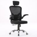 Ver imagem 1 de Cadeira Escritorio Best C310 Ergonomica Preta Tela Mesh Braço Estofado Encosto Cervical Regulagem Lombar Giratoria Sistema Relax