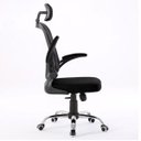 Ver imagem 3 de Cadeira Escritorio Best C310 Ergonomica Preta Tela Mesh Braço Estofado Encosto Cervical Regulagem Lombar Giratoria Sistema Relax