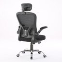 Ver imagem 2 de Cadeira Escritorio Best C310 Ergonomica Preta Tela Mesh Braço Estofado Encosto Cervical Regulagem Lombar Giratoria Sistema Relax