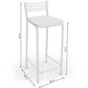 Ver imagem 2 de Kit com 2 Banquetas Estofadas Gênova Cromada 2b705cr Kappesberg Crome - Cromado/nude