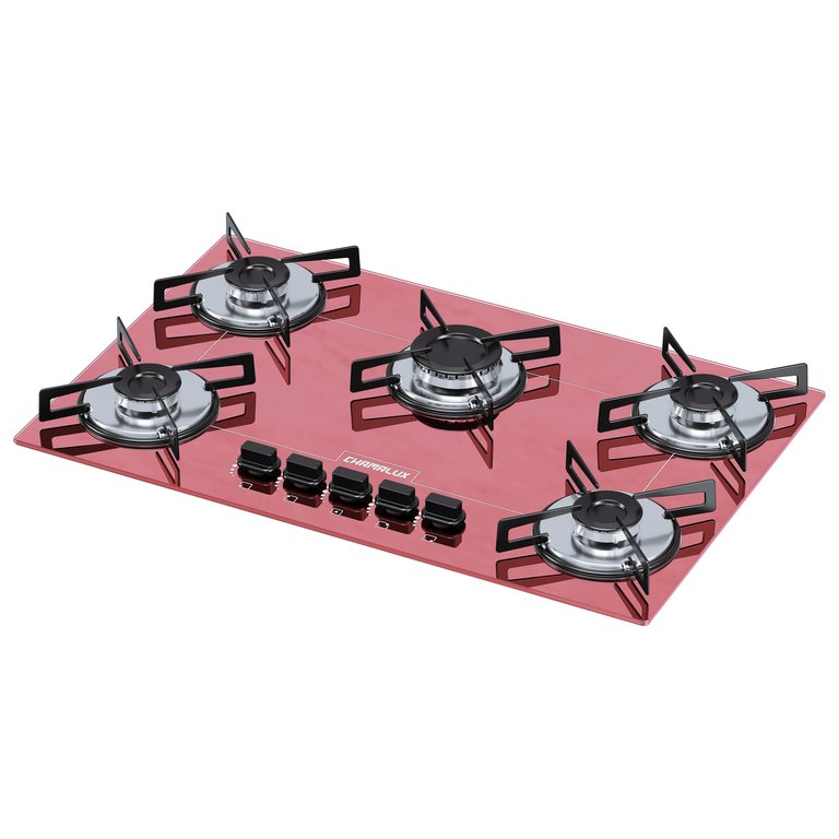 Cooktop 5 Bocas Ultra Chama Rosa Chamalux