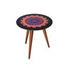 Mesa de Canto Retrô Pé Palito - Mandala - Preto - e E Móveis - 1