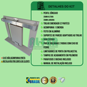 Ver imagem 2 de Kit Prático para Porta de Correr Trilho Natural - 2m + 1 Par de Concha