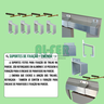 Kit Prático para Porta de Correr Trilho Natural - 3m + 1 Par de Concha - 6