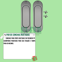 Ver mais imagens de Kit Prático para Porta de Correr Trilho Natural - 3m + 1 Par de Concha