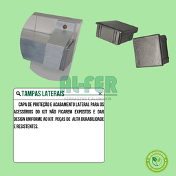 Kit Prático para Porta de Correr Trilho Natural - 3m + 1 Par de Concha - 5