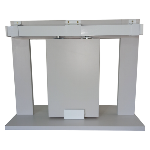 Kit Prático para Porta de Correr Trilho Dividido Branco - 3m + 1 Par de Concha